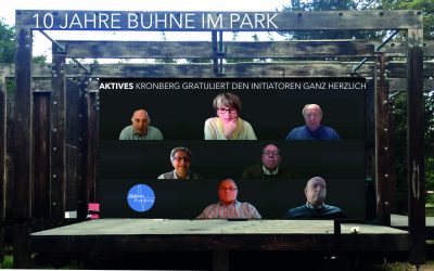 Zum 10-jährigen Bestehen der Bühne im Park dankt Aktives Kronberg den Initiatoren