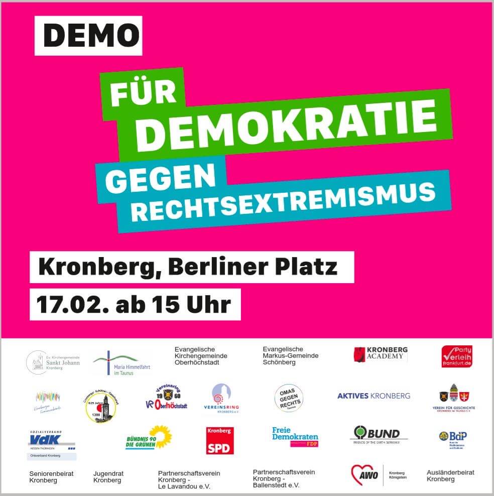Demo für Demokratie - Aktives Kronberg