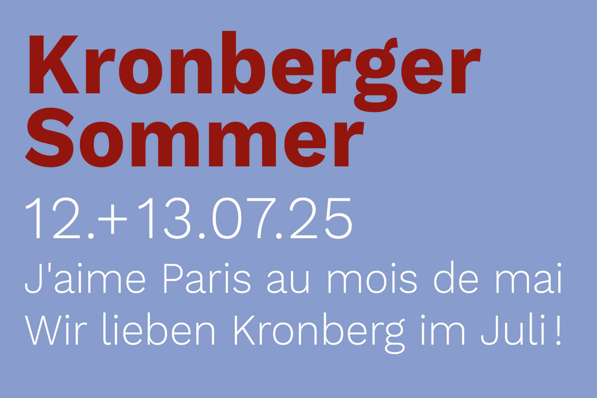 Titel Kronberger Sommer 2025