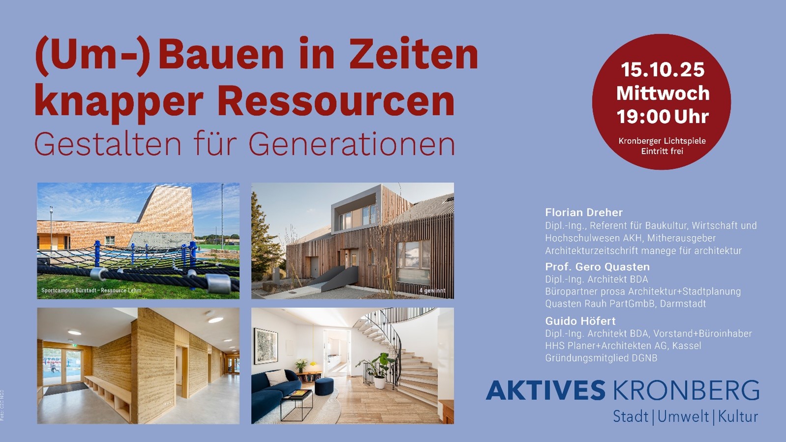 Nachhaltiges Bauen Einladung Vortrag